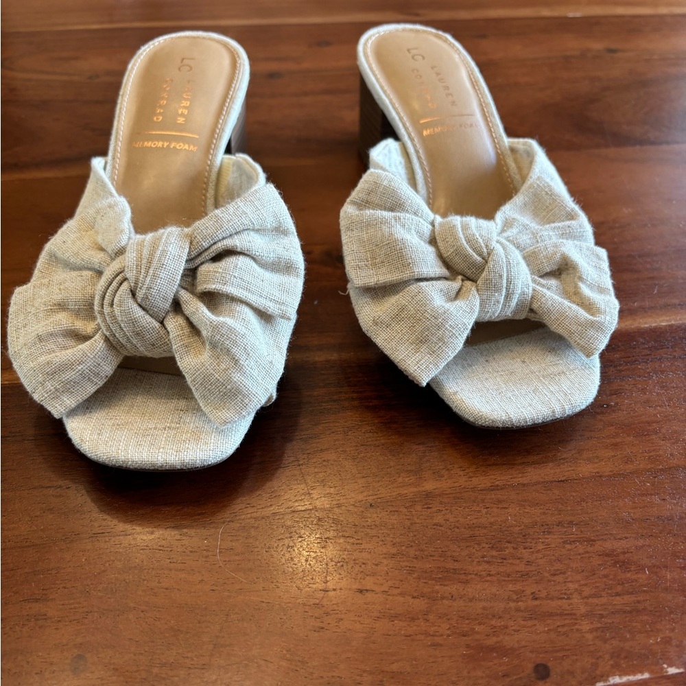 LC Lauren Conrad Izabella Women’s Heeled Slide Sandals - Picture 3 of 11
